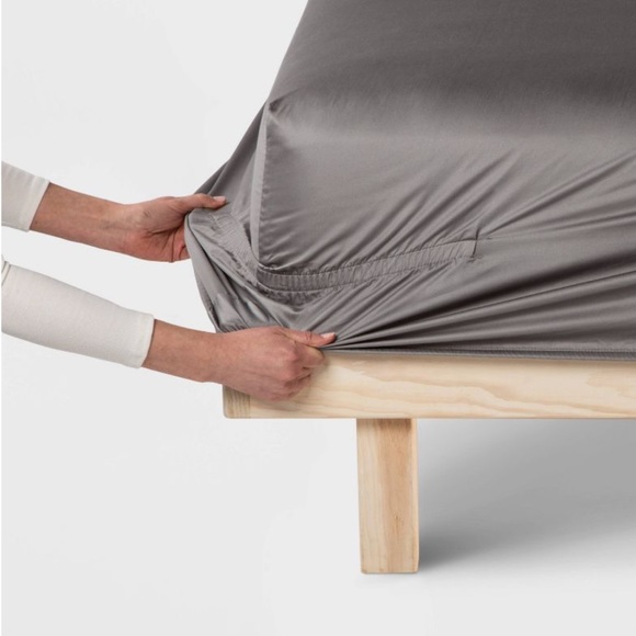 Full 400 Thread Count Solid Performance Sheet Set Gray - Threshold - Picture 1 of 4